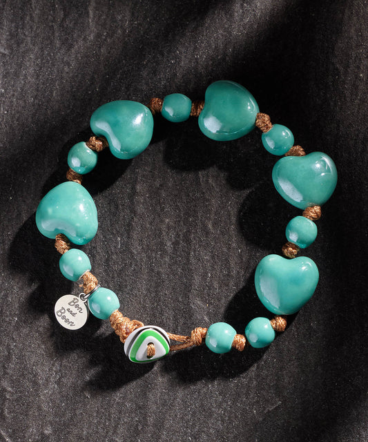 cuore grande verde acqua