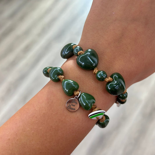 Cuore grande verde scuro