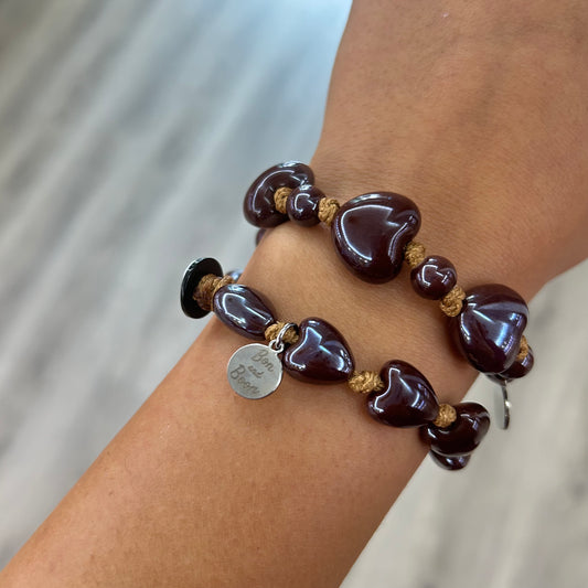 Cuore grande marrone cioccolato