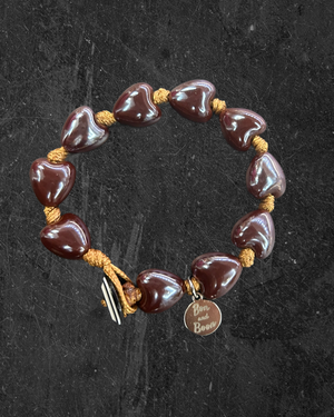 Cuore piccolo marrone cioccolato